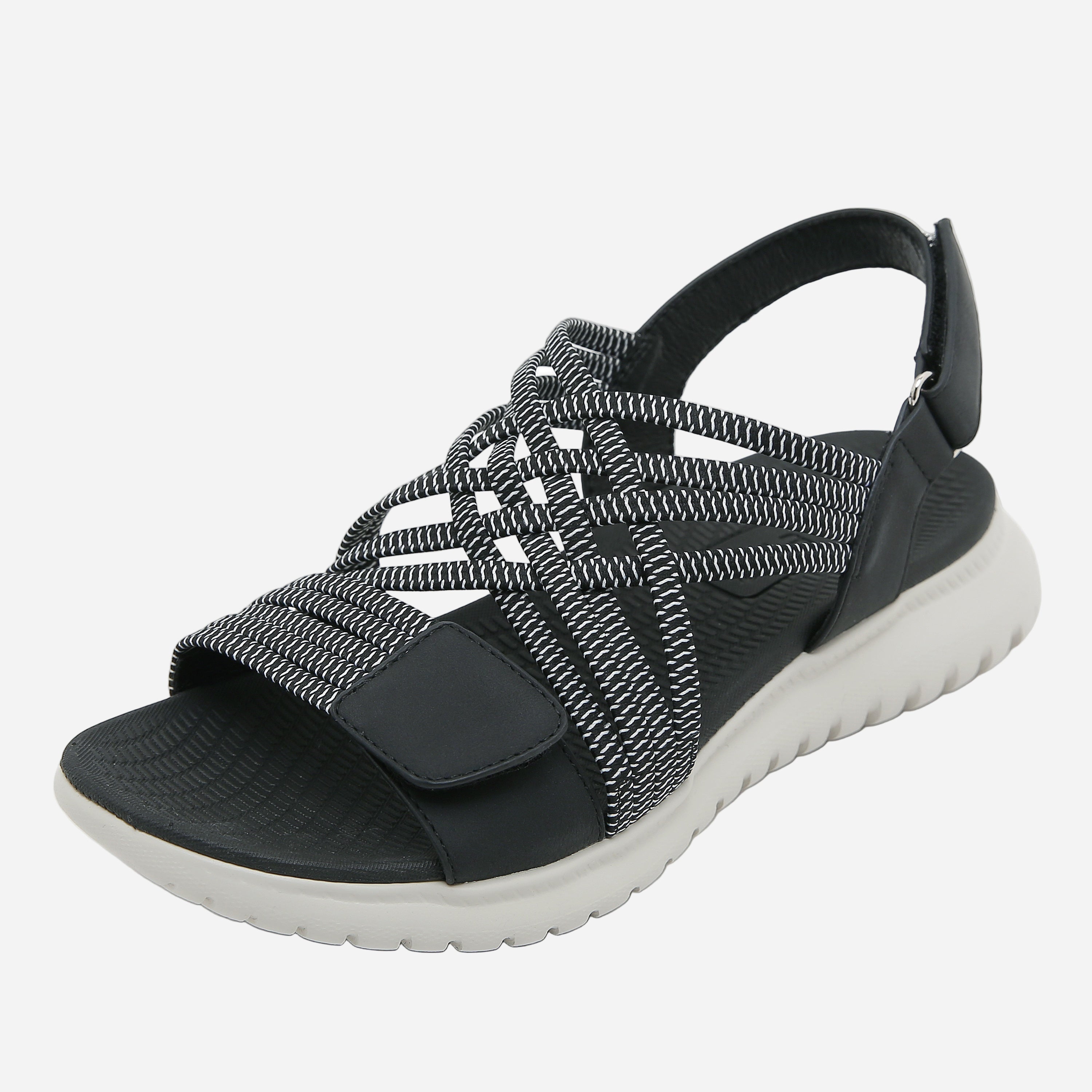 Woven Strappy Flat Sandals
