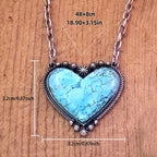 Bohemian Turquoise Heart Pendant Necklace