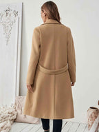 Classic Longline Coat with a Softly Tailored Feminine Cut