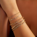 Thin Chain Bracelet Set in Three Styles