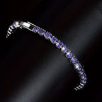Boho Purple Zirconia Crystal Tennis Bracelet