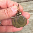 Bohemian Round Water Drop Copper-Tone Dangle Earrings