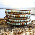 Tree of Life Amazonite Multi-Layer Wrap Bracelet
