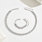 Sieradenset met glas, strass en zeemeerminstaart
