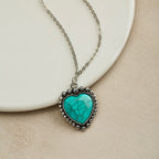 Vintage Bohemian Turquoise Pendant Necklace in Five Shapes