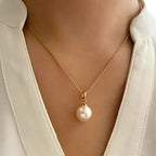 Pearl Pendant Necklace and Earrings Set