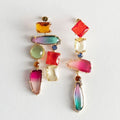 Vintage-Style Colourful Cocktail Dangle Earrings