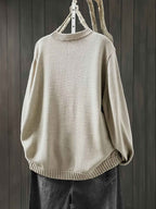 Everyday Knit Cardigan with Relaxed Shape and Long Sleeves