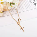 Simple Infinity Cross Short Necklace