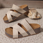 Braided Platform Slide Sandals