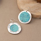 Vintage Bohemian Round Turquoise Earrings