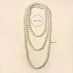 Long Double-Strand Pearl Necklace