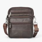 Men's Vertical Multifunctional Leather Crossbody Bag