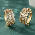 Inlaid Crystal Gold-Tone Hoop Earrings