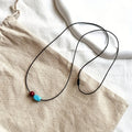 Bohemian Turquoise and Cinnabar Beaded Pendant Necklace