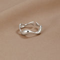 Adjustable Minimalist Wave Ring