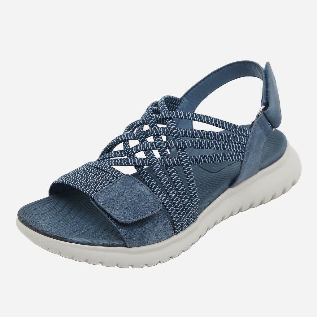 Woven Strappy Flat Sandals