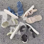 Woven Strappy Flat Sandals