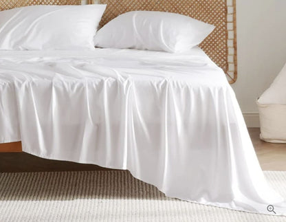 Bamboo Bed Sheet Set – 4-Piece Soft Fitted Sheet & Pillowcase Bedding