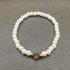 Armband met hart en initiaal van A tot Z