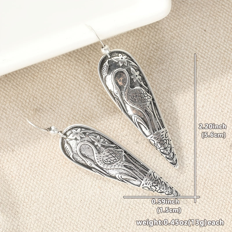 Heron Bird Drop Earrings