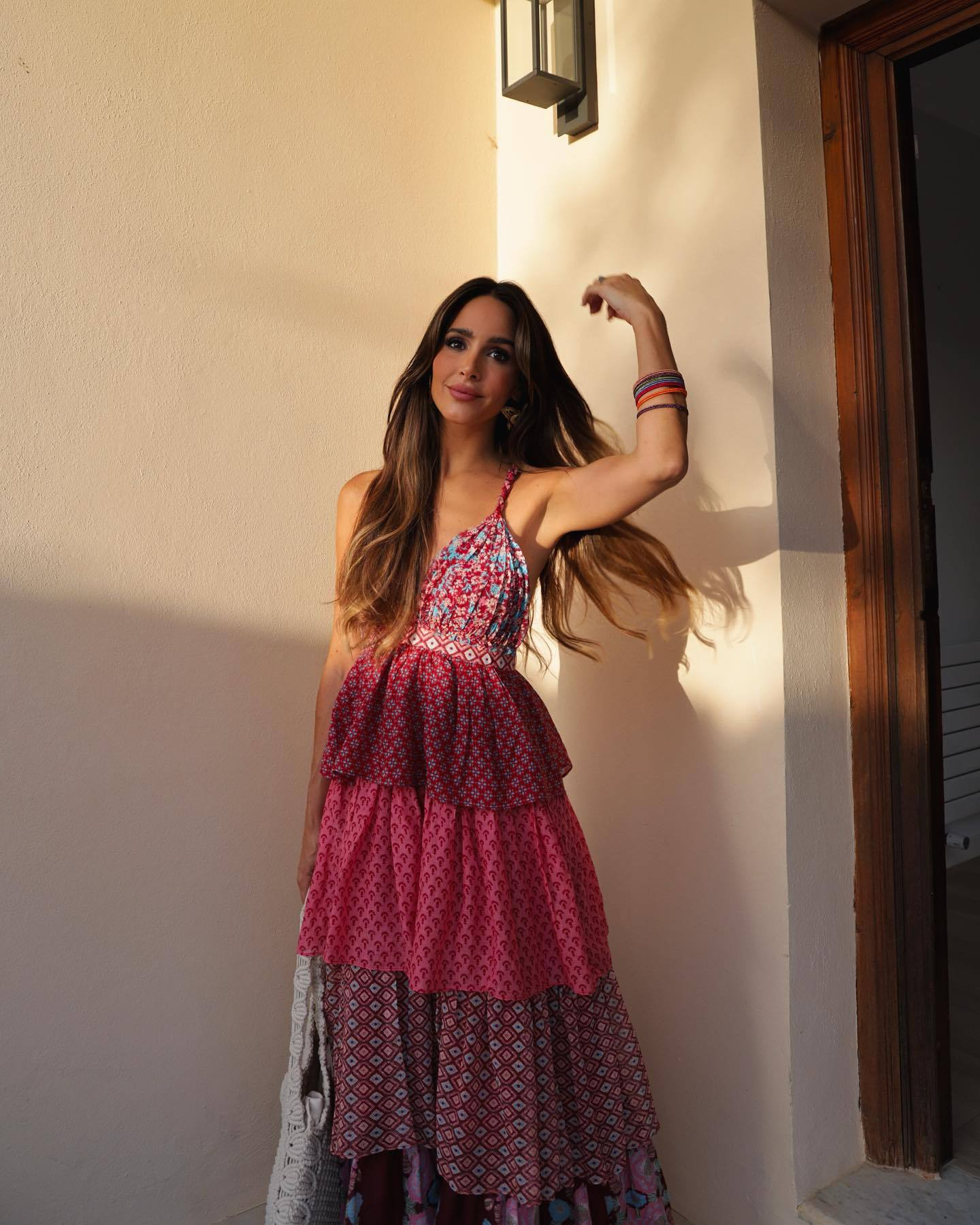 Retro Floral Spaghetti Strap Dress