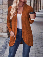 Softly Draped Knit Cardigan for Layering Over Dresses