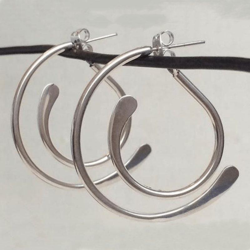 Vintage Patchwork Silver-Plated Earrings