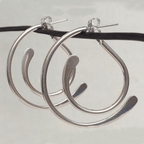 Vintage Patchwork Silver-Plated Earrings