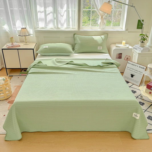 Cooling Summer Blanket Set – Double-Sided Ice Silk Throw with Pillowcases