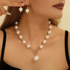 Chunky Pearl Necklace Set