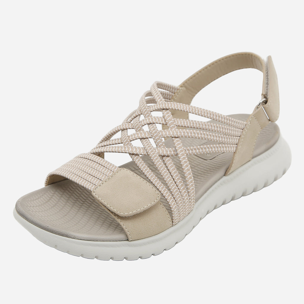 Woven Strappy Flat Sandals