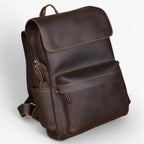 Men's Handcrafted Top-Grain Leather Laptop Backpack