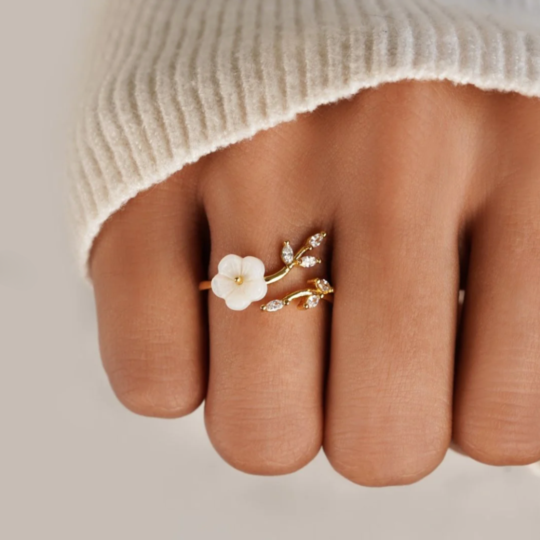 Adjustable Spring Flower Self-Love Ring
