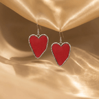 Bohemian Heart Drop Pendant Earrings