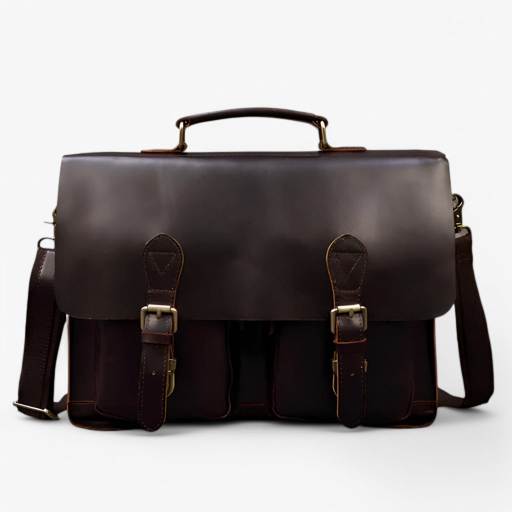 Men's Craftsman-Quality Leather Laptop Briefcase