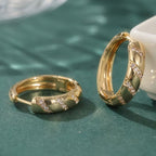 Twisted Bright Gold-Tone Hoop Earrings
