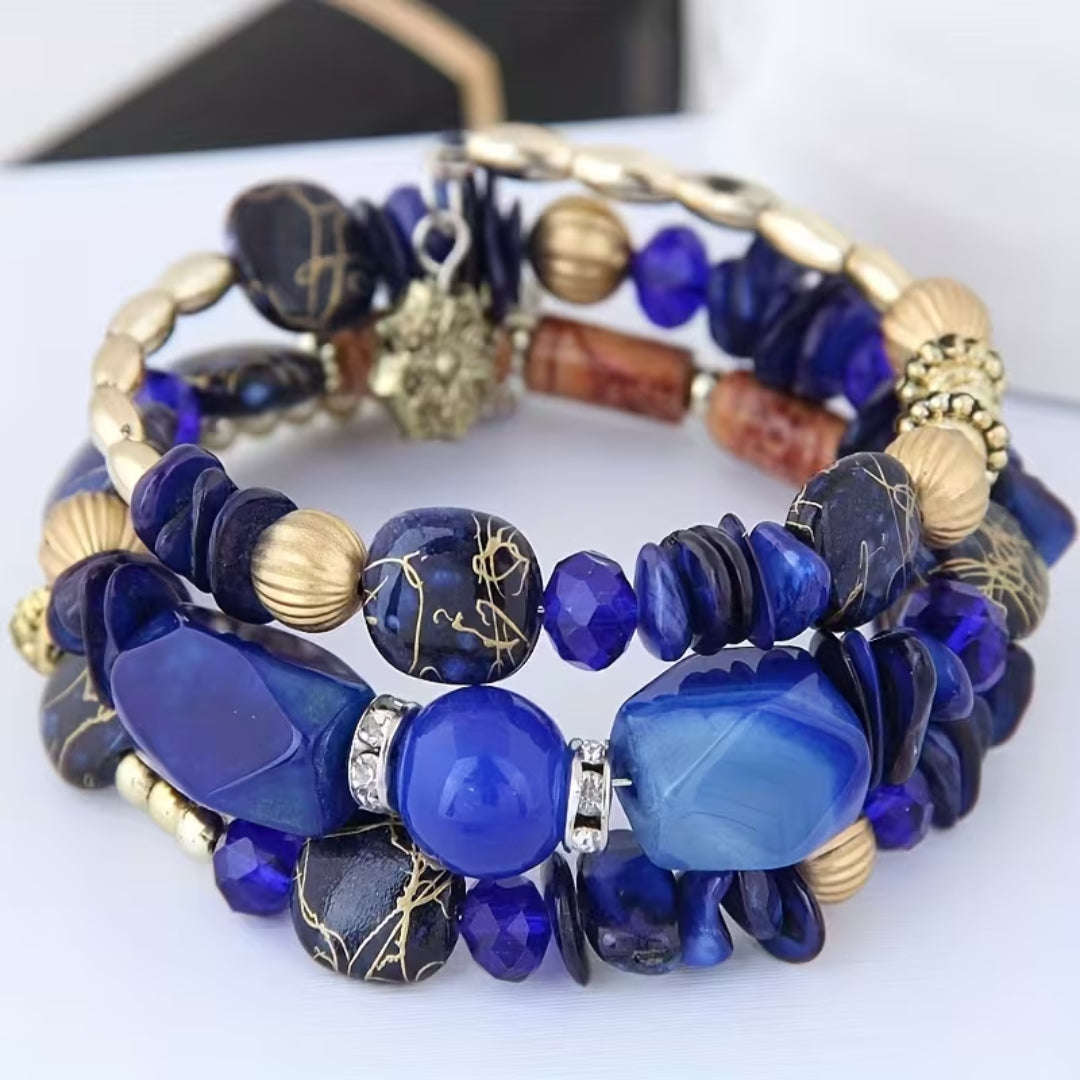 Beaded Bracelet Set in Three Colourways