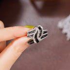 Black Infinity Pavé Ring
