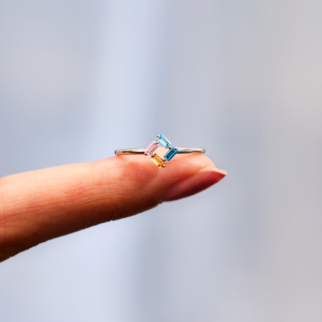 Baguette Birthstone Ring
