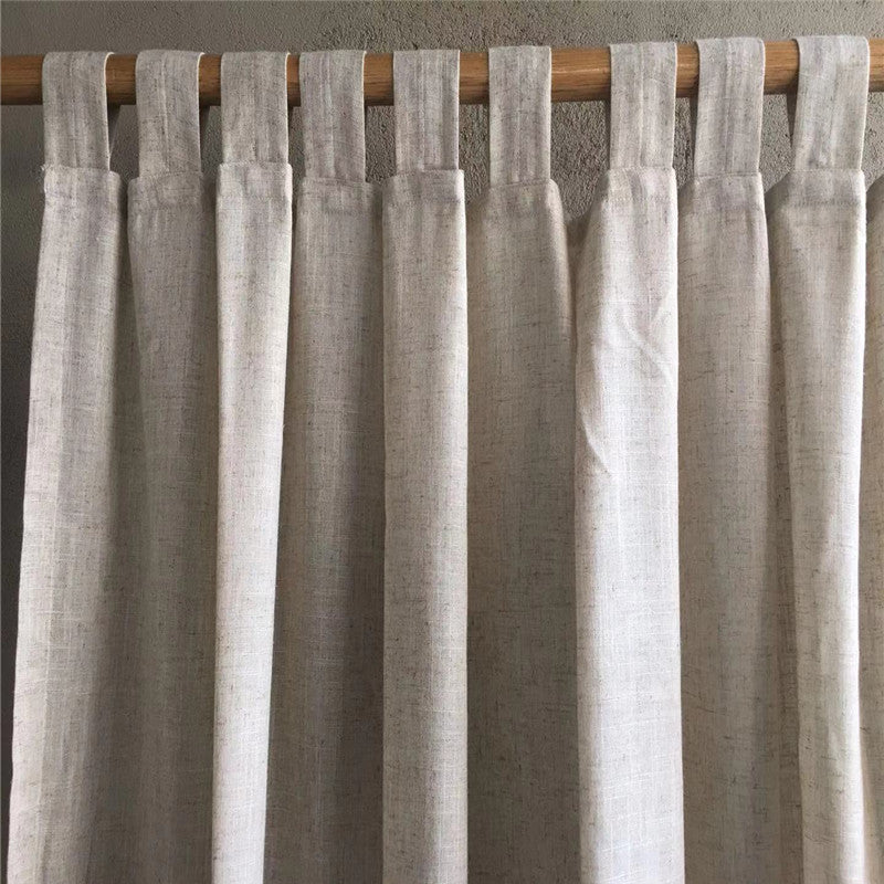 Natural Linen Curtains – Light Blocking, Minimalist Style, Custom Size