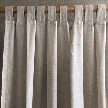 Natural Linen Curtains – Light Blocking, Minimalist Style, Custom Size