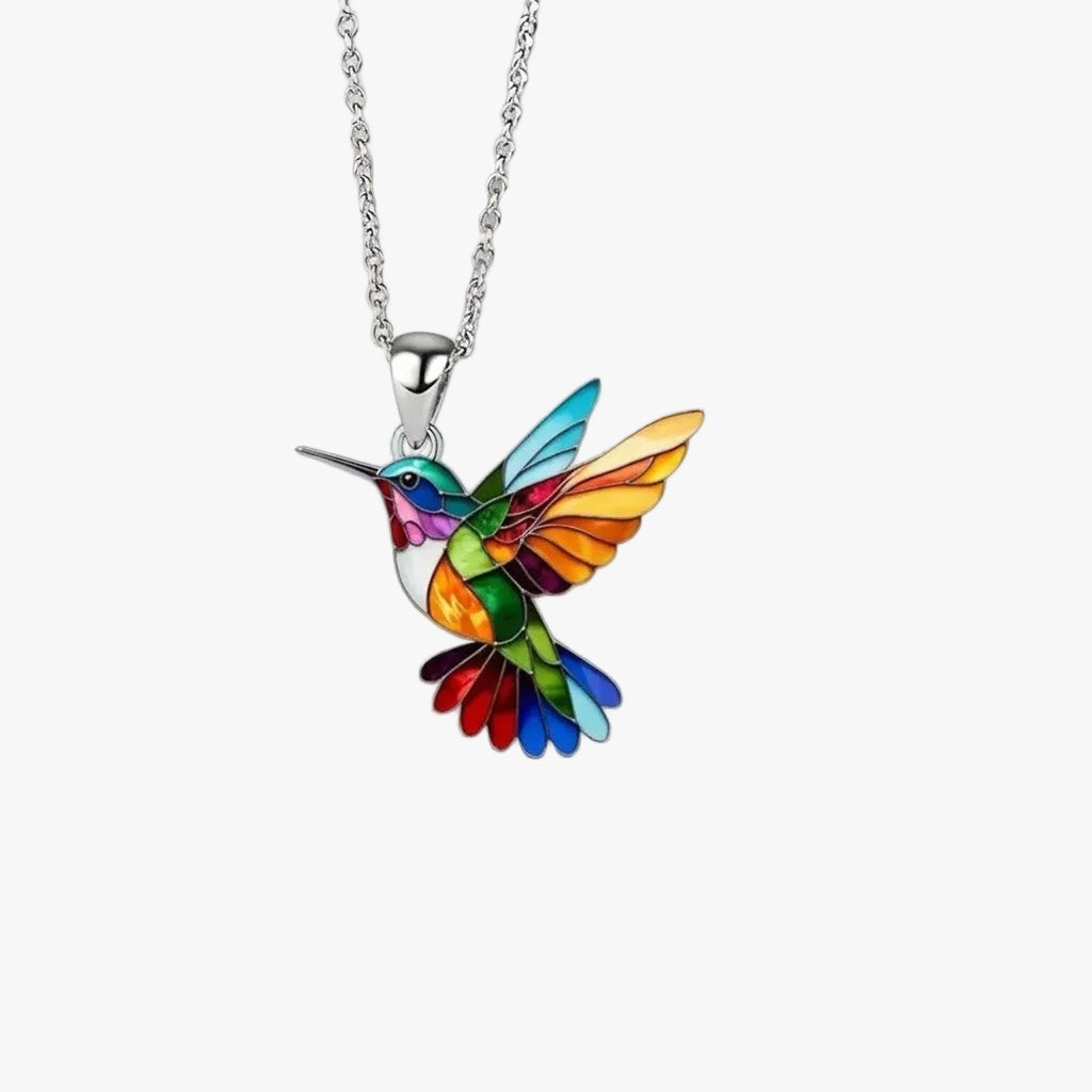 Handmade Colourful Hummingbird Necklace