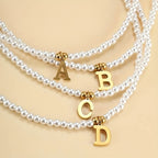 Beaded Initial Letter Necklace from A to Z