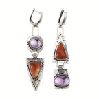 Rhinestone and Silver-Plated Statement Earrings