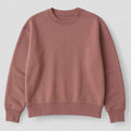 Oversized Brushed Fleece Sweatshirt with a Crew Neckline
