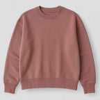 Oversized Brushed Fleece Sweatshirt with a Crew Neckline
