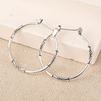 Vintage-Style Artisan Floral Hoop Earrings