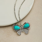 Vintage Bohemian Turquoise Pendant Necklace in Five Shapes