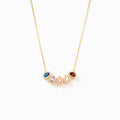 Druppelketting met geboortestenen van het gezin